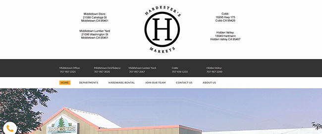 Website Designed for Hardester's Markets