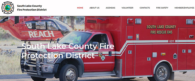 Website Designed for South Lake County Fire